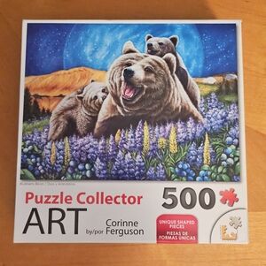 Puzzle Collector ART Blueberry Bears by Corinne Ferguson 500 Pc Puzzle